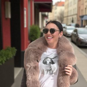 Jakna od prave koze i bogatog krzna sibirske lisice