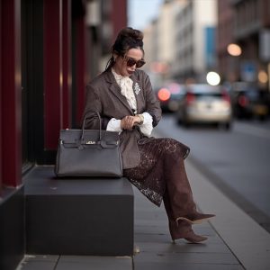 Sako sa kožnim remenom